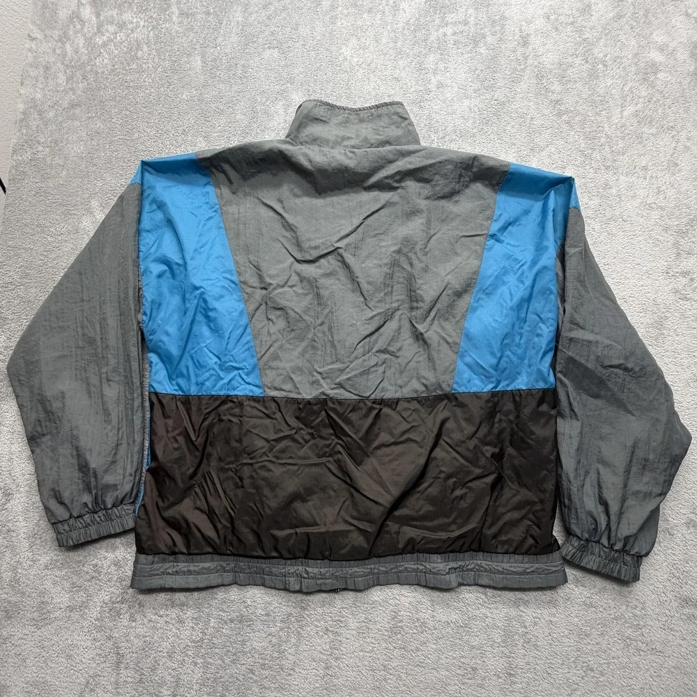 USA Olympic‎ Jacket Mens Large Gray Windbreaker Embroidered Logo JC Penny